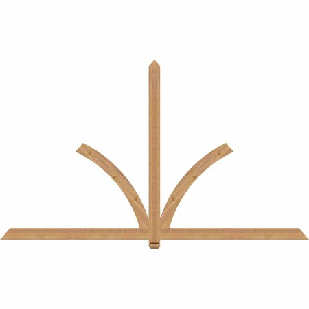 Ekena Millwork Redmond Smooth Timber Gable Bracket, Western Red Cedar, 96"W x 56"H x 1 1/2"D x 3 1/2"F, 14/12 Pitch GBW096X56X0204RED00SWR